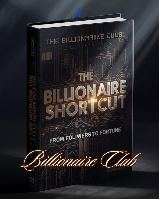 Book titled 'The Billionaire Shortcut' by The Billionaire Club on a dark background