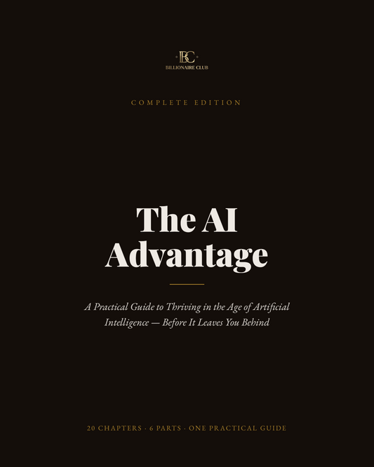 "The AI Advantage — a practical guide to thriving in the age of artificial intelligence, book cover"