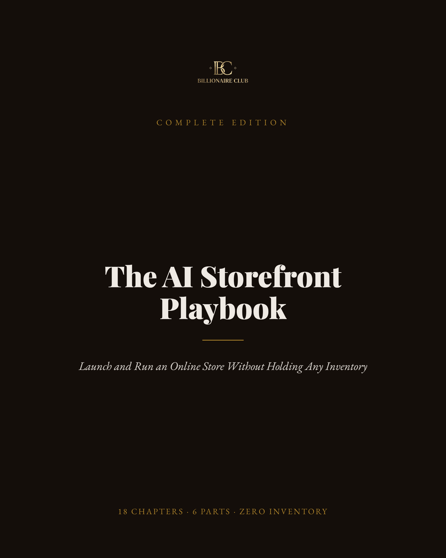 "The AI Storefront Playbook — launch and run an online store without holding inventory, book cover"