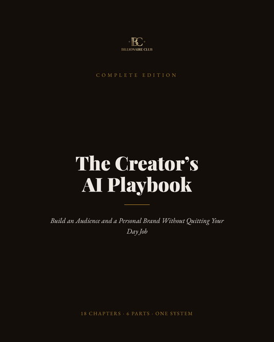 "The Creator's AI Playbook — build an audience and personal brand without quitting your day job, book cover"